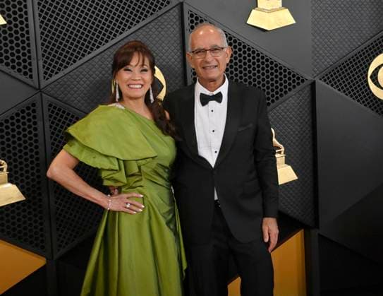 (L-R) Mimy Succar and Antonio Succar attend the 66th annual Grammy Awards at the Crypto.com Arena in Los Angeles on Sunday, February 4, 2024.  LAP20240204233 JIMxRUYMEN