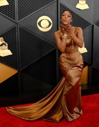 Victoria Monét attends the 66th annual Grammy Awards at the Crypto.com Arena in Los Angeles on Sunday, February 4, 2024.  LAP20240204239 JIMxRUYMEN
