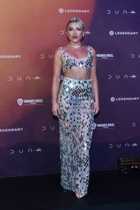 Dune: Part Two Photocall - Mexico City Actress Florence Pugh attends the Photocall from Dune: Part Two at Mexico City Four Season Hotel on February 5, 2024 inMexico City, Mexico. Photo by Carlos Tischler Eyepix Group ABACAPRESS.COM Mexico City Mexico  Copyright: xTischlerxCarlos Eyepix ABACAx