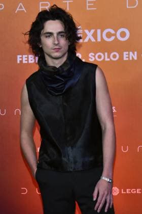 Dune: Part Two Photocall - Mexico City Actor TimothÃ e Chalamet attends the Photocall from Dune: Part Two at Mexico City Four Season Hotel on February 5, 2024 inMexico City, Mexico. Photo by Carlos Tischler Eyepix Group ABACAPRESS.COM Mexico City Mexico  Copyright: xTischlerxCarlos Eyepix ABACAx
