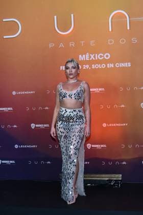 February 5, 2024, Mexico City, Ciudad de Mexico, Mexico: February 05, 2024, Mexico City, Mexico: Actress Florence Pugh attends the Photocall from Dune: Part Two at Mexico City Four Season Hotel. on February 5, 2024. In Mexico City, Mexico. Mexico City Mexico - ZUMAe321 20240205_zea_e321_199 Copyright: xCarlosxTischler xEyepixxGroupx