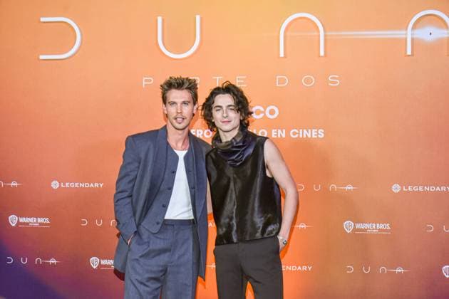 Dune: Part Two Film Photocall February 05, 2024, Mexico City, Mexico: Actors Austin Butler and Timothee Chalame attend the Photocall from Dune: Part Two at Mexico City Four Season Hotel. Mexico City Mexico Copyright: xCarlosxTischlerxxEyepixxGroupx