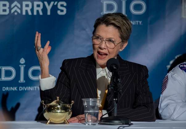 US actress Annette Bening takes questions during a press conference, following a roast in her honor, as she is named the Harvard University s Hasty Pudding Theatricals 2024 Woman of the Year in Cambridge, MA on Tuesday, February 06, 2024.  BOS20240206050 AmandaxSabga
