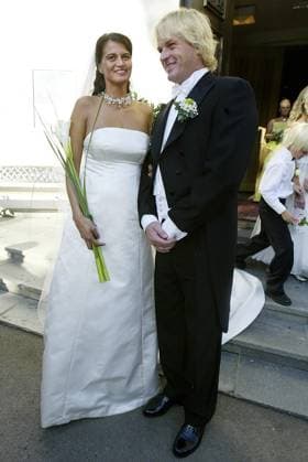Marius, son of Crown Princess Mette-Marit and stepson of Crown Prince Haakon of Norway played wild games OSLO 20040903- The newly wed. Marius, son of Crown Princess Mette-Marit and stepson of Crown Prince Haakon of Norway attended the wedding of his father Morten Borg to photo model Celine Maktabi in Oslo, Norway, September 3, 2004. (Hakon Mosvold Larsen Scanpix iPhoto.ca) SCAT09060404 OSLO NORWAY EDITORIAL USE ONLY Copyright: xx SCAT09060404 HakonxMosvoldxLarsenx iphotos043016