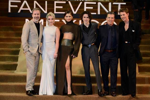 Entertainment Themen der Woche KW06 Entertainment Bilder des Tages Entertainment Bilder des Tages Fan Event For The Film Dune: Part Two February 6, 2024, Mexico City, Mexico: (L-R) Denis Villeneuve, Florence Pugh, Zendaya, Timothée Chalamet, Josh Brolin and Austin Butler attend the red carpet of the Fan Event for the film Dune: Part Two at Auditorio Nacional. on February 6, 2024 in Mexico City. (Photo by Carlos Tischler Eyepix Group) Copyright: xCarlosxTischler xEyepixxGroupx CT_06022024_111038