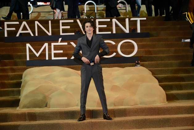 Fan Event For The Film Dune: Part Two February 6, 2024, Mexico City, Mexico: Actor Timothée Chalamet attends the red carpet of the Fan Event for the film Dune: Part Two at Auditorio Nacional. on February 6, 2024 in Mexico City. (Photo by Carlos Tischler Eyepix Group) Copyright: xCarlosxTischler xEyepixxGroupx CT_06022024_111048