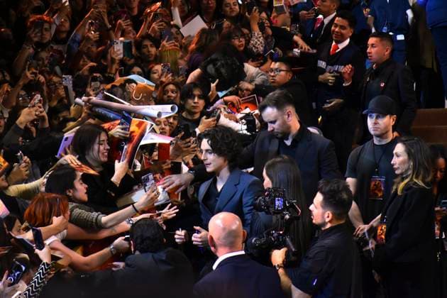 Fan Event For The Film Dune: Part Two February 6, 2024, Mexico City, Mexico: Actor Timothée Chalamet attends the red carpet of the Fan Event for the film Dune: Part Two at Auditorio Nacional. on February 6, 2024 in Mexico City. (Photo by Carlos Tischler Eyepix Group) Copyright: xCarlosxTischler xEyepixxGroupx CT_06022024_111086