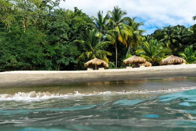 Luxury Beach Chairs On A Tropical Beach Castries, Castries, Saint Lucia R_ELWI240206-1328466-01