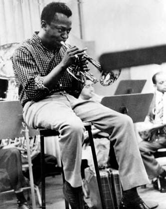 Miles Davis (1926-1991) American Composer and Jazz Trumpet Player, here C. 1959 (b w photo) 1642252 Miles Davis (1926-1991) American Composer and Jazz Trumpet Player, here C. 1959 (b w photo); (add.info.: Miles Davis (1926-1991) american composer and jazz trumpet player, here c. 1959). Copyright: xBridgemanxImagesx 1642252