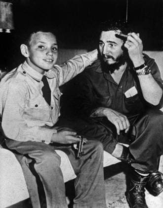 Fidel Castro and his Son Fidelito in Havana on February 14, 1959 (b w photo) 1662045 Fidel Castro and his Son Fidelito in Havana on February 14, 1959 (b w photo); (add.info.: Fidel Castro and his son Fidelito in Havana on february 14, 1959). Copyright: xBridgemanxImagesx 1662045