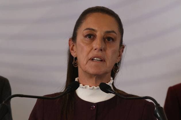February 6, 2024, Mexico City, Mexico: Claudia Sheinbaum, pre-candidate for the presidency of Mexico for the Ã¢â‚¬oeLet s Keep Making HistoryÃ¢â‚¬Â coalition, during a press conference to announce her position on the initiatives presented by President Andro s Manuel LoÂ³pez Obrador to the Chamber of Deputies at the Camino Real Pedregal Hotel on February 6, 2024 in Mexico City, Mexico. Mexico City Mexico - ZUMAe321 20240206_zia_e321_027 Copyright: xJoso xLuisxToralesx