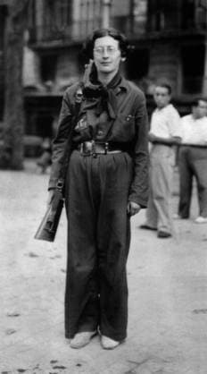 Simone Weil, in the Durruti Column, Spain, 1936 (b w photo) 1692468 Simone Weil, in the Durruti Column, Spain, 1936 (b w photo) by Unknown photographer, (20th century); (add.info.: Simone Weil (1909-1943) french philosopher, here in 1936 during spanish civil war when she was in the Durruti Column); PVDE. Copyright: xPVDEx xBridgemanxImagesx 1692468