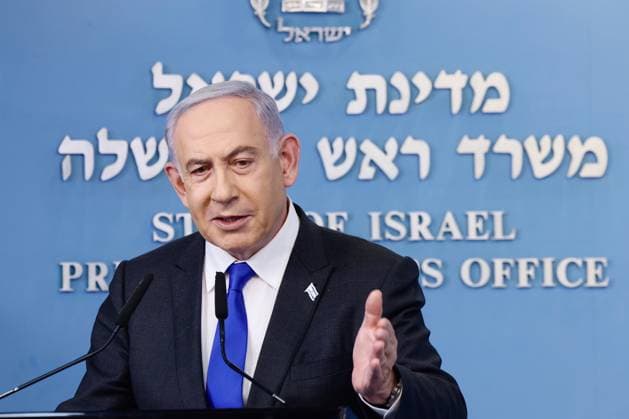 News Themen der Woche KW06 News Bilder des Tages (240207) -- JERUSALEM, Feb. 7, 2024 -- Israeli Prime Minister Benjamin Netanyahu speaks at a press conference at the Prime Minister s office in Jerusalem, on Feb. 7, 2024. Netanyahu rejected Hamas s proposal for a ceasefire in the Gaza Strip on Wednesday. ( via Xinhua) MIDEAST-JERUSALEM-ISRAEL-PM-PRESS CONFERENCE MarcxIsraelxSellem JINI 