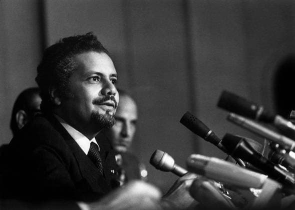 Sheik Ahmed Zaki Yamani 1952789 Sheik Ahmed Zaki Yamani by Unknown photographer, (20th century); (add.info.: Sheik Ahmed Zaki Yamani Saudi minister of oil in 1962-1986 and minister of OPEC here during a press conference on december 1st, 1973 in London). Copyright: xBridgemanxImagesx 1952789