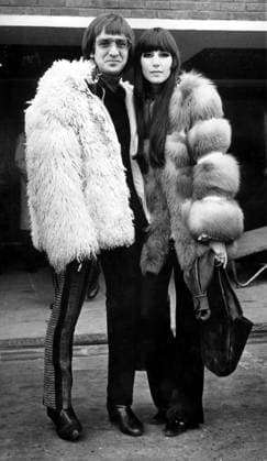 Sonny et Cher 2245992 Sonny et Cher by Unknown photographer, (20th century); (add.info.: Sonny and Cher at London Heathrow airport for promo of disc The Beat Goes On february 10, 1967). Copyright: xBridgemanxImagesx 2245992