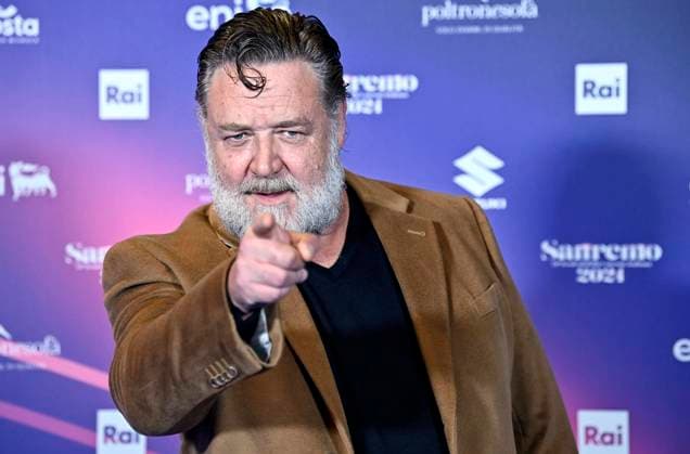 Bilder des Jahres 2024, Entertainment 02 Februar Entertainment Themen der Woche KW06 Entertainment Bilder des Tages February 8, 2024, Sanremo: Australian actor Russel Crowe poses during a photocall at the 74th Sanremo Italian Song Festival, Sanremo, Italy, 08 February 2024. The festival runs from 06 to 10 February 2024. ANSA RICCARDO ANTIMIANI Sanremo  - ZUMAa110 20240208_zaf_a110_138 Copyright: xRiccardoxAntimianix