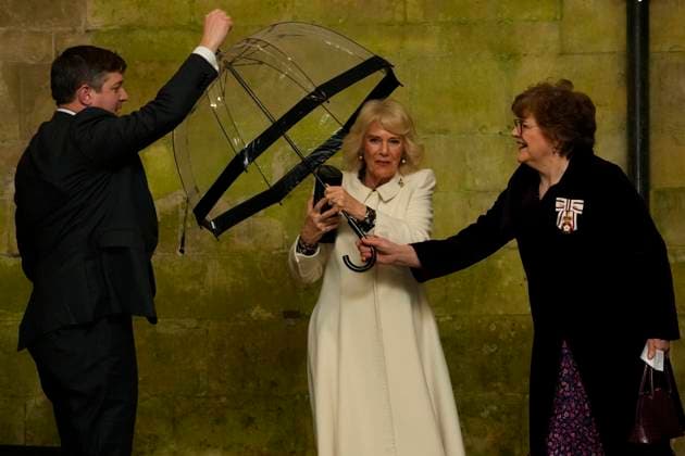 . 08 02 2024. Salisbury, United Kingdom. Queen Camilla at a Musical Evening to celebrate the work of local charities at Salisbury Cathedral, United Kingdom.  xPoolx xi-Imagesx IIM-24983-0002