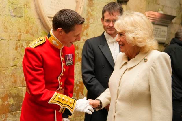 . 08 02 2024. Salisbury, United Kingdom. Queen Camilla at a Musical Evening to celebrate the work of local charities at Salisbury Cathedral, United Kingdom.  xPoolx xi-Imagesx IIM-24983-0005