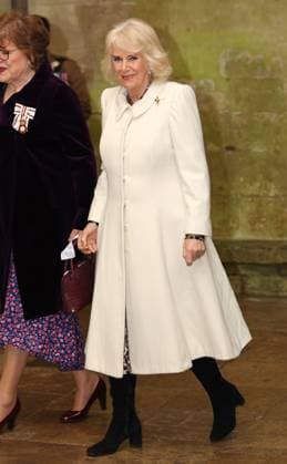 . 08 02 2024. Salisbury, United Kingdom. Queen Camilla at a Musical Evening to celebrate the work of local charities at Salisbury Cathedral, United Kingdom.  xPoolx xi-Imagesx IIM-24983-0010