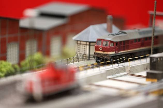 Modell Leben - Erfurt 09.02.2024, Erfurt, Messe, Presserundgang auf der Modell Leben Die Thueringer Modellbaumesse im Bild: Modelleisenbahnen gibt es in grosser Vielfalt zu sehen