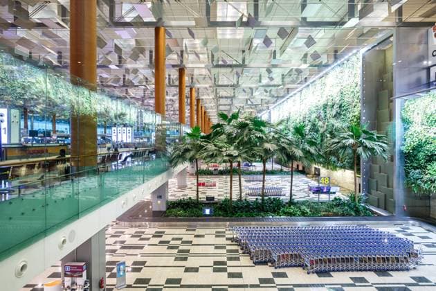 Flughafen Changi SIN Airport Terminal 3 in Singapur Changi, Singapur - 2. Februar 2023: Terminal 3 des Flughafen Changi (SIN) in Singapur. *** Changi SIN Airport Terminal 3 in Singapore Changi, Singapore February 2, 2023 Terminal 3 of Changi SIN Airport in Singapore