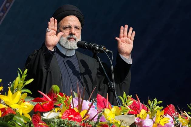 Iranian President Ebrahim Raisi speaks during the 45th anniversary of the 1979 Islamic Revolution Iranian President Ebrahim Raisi speaks during the 45th anniversary of the 1979 Islamic Revolution, at the Azadi (Freedom) square in Tehran, Iran, on February 11, 2024. Photo by Iranian Presidency Office Tehran Tehran Iran, Islamic Republic of 110224_Iran_IPO_00(20) Copyright: xapaimagesxIranianxPresidencyxOfficex xapaimagesx