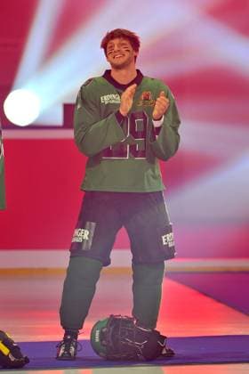 RTL - American Ice Football . Moritz Hans anläßlich des RTL TV-Events American Ice Football am 11.02.2024 in der SAP-Arena Mannheim. 20240211MWI120546