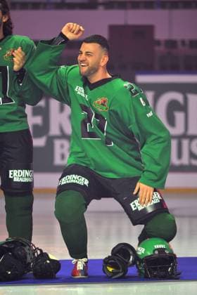 RTL - American Ice Football . Serkan Yavuz anläßlich des RTL TV-Events American Ice Football am 11.02.2024 in der SAP-Arena Mannheim. 20240211MWI120565
