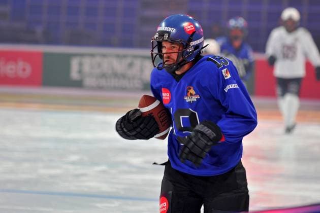 RTL - American Ice Football . Kevin Großkreutz anläßlich des RTL TV-Events American Ice Football am 11.02.2024 in der SAP-Arena Mannheim. 20240211MWI120620