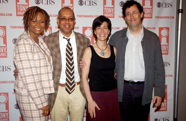 TONY AWARDS NOMINEES PRESS RECEPTION NY TONYA PINKINS, GEORGE C. WOLFE, JEANINE TESORI AND TONY KUSHNER AT THE TONY AWARDS NOMINEES PRESS RECEPTION. MILLENNIUM HOTEL. NEW YORK CITY. 12 MAY 2004. PICTURES DENNIS VAN TINE, Credit:Dennis Van Tine Avalon  Copyright: xDennisxVanxTinex xAvalonx 0548899814