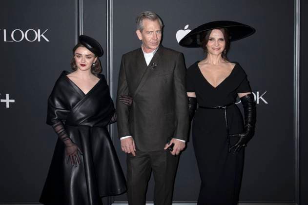 Maisie Williams, Ben Mendelsohn und Juliette Binoche bei der Weltpremiere der Apple TV+ Serie The New Look in der Florence Gould Hall. New York, 12.02.2024