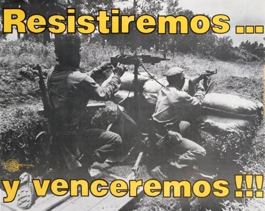 Sandinista National Liberation Front (FSLN) propaganda poster in Nicaragua. The party was named after Augusto CÄ‚ sar Sandino, who led the Nicaraguan resistance against the United States occupation of Nicaragua in the 1930s. The FSLN overthrew Anastasio Somoza in 1979, ending the Somoza dynasty, and established a revolutionary government in its place. Following their seizure of power, the Sandinistas ruled Nicaragua from 1979 to 1990, first as part of a Junta of National Reconstruction., Copyright: xUnitedxArchivesx xWorldxHistoryxArchivex WHA_104_0500 !ACHTUNG AUFNAHMEDATUM GESCH TZT!