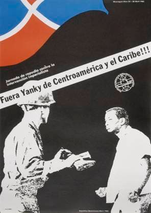 Sandinista National Liberation Front (FSLN) propaganda poster in Nicaragua. The party was named after Augusto CÄ‚ sar Sandino, who led the Nicaraguan resistance against the United States occupation of Nicaragua in the 1930s. The FSLN overthrew Anastasio Somoza in 1979, ending the Somoza dynasty, and established a revolutionary government in its place. Following their seizure of power, the Sandinistas ruled Nicaragua from 1979 to 1990, first as part of a Junta of National Reconstruction., Copyright: xUnitedxArchivesx xWorldxHistoryxArchivex WHA_104_0527 !ACHTUNG AUFNAHMEDATUM GESCH TZT!
