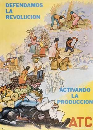 Sandinista National Liberation Front (FSLN) propaganda poster in Nicaragua. The party was named after Augusto CÄ‚ sar Sandino, who led the Nicaraguan resistance against the United States occupation of Nicaragua in the 1930s. The FSLN overthrew Anastasio Somoza in 1979, ending the Somoza dynasty, and established a revolutionary government in its place. Following their seizure of power, the Sandinistas ruled Nicaragua from 1979 to 1990, first as part of a Junta of National Reconstruction., Copyright: xUnitedxArchivesx xWorldxHistoryxArchivex WHA_104_0540 !ACHTUNG AUFNAHMEDATUM GESCH TZT!