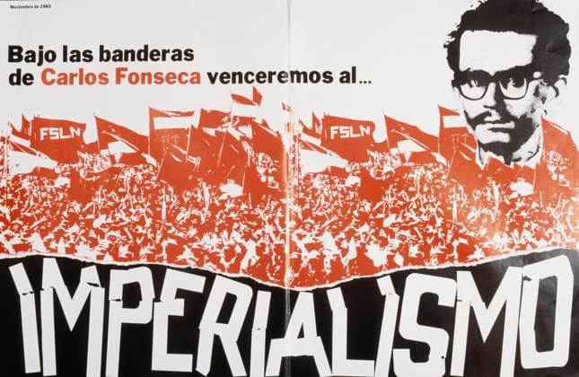 Sandinista National Liberation Front (FSLN) propaganda poster in Nicaragua. The party was named after Augusto CÄ‚ sar Sandino, who led the Nicaraguan resistance against the United States occupation of Nicaragua in the 1930s. The FSLN overthrew Anastasio Somoza in 1979, ending the Somoza dynasty, and established a revolutionary government in its place. Following their seizure of power, the Sandinistas ruled Nicaragua from 1979 to 1990, first as part of a Junta of National Reconstruction., Copyright: xUnitedxArchivesx xWorldxHistoryxArchivex WHA_104_0541 !ACHTUNG AUFNAHMEDATUM GESCH TZT!