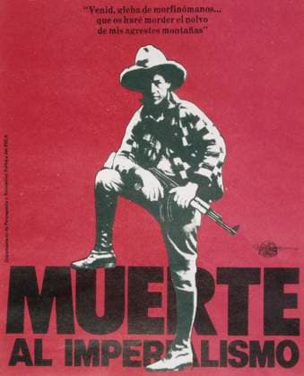 Sandinista National Liberation Front (FSLN) propaganda poster in Nicaragua. The party was named after Augusto CÄ‚ sar Sandino, who led the Nicaraguan resistance against the United States occupation of Nicaragua in the 1930s. The FSLN overthrew Anastasio Somoza in 1979, ending the Somoza dynasty, and established a revolutionary government in its place. Following their seizure of power, the Sandinistas ruled Nicaragua from 1979 to 1990, first as part of a Junta of National Reconstruction., Copyright: xUnitedxArchivesx xWorldxHistoryxArchivex WHA_104_0542 !ACHTUNG AUFNAHMEDATUM GESCH TZT!