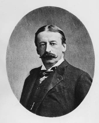 Augustus Hare (b w photo) XJF406255 Augustus Hare (b w photo) by Elliott & Fry Photography Studio (1863-early 20th century); Private Collection; (add.info.: Augustus Hare (1834-1903) English writer and raconteur;). Copyright: xBridgemanxImagesx 406255