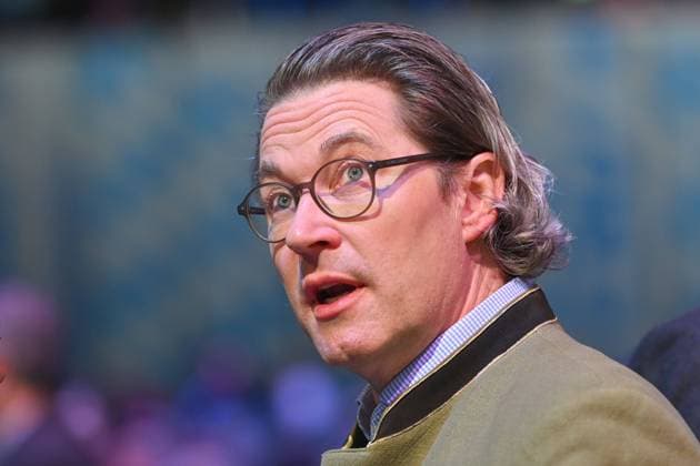 Andreas SCHEUER, Einzelbild,angeschnittenes Einzelmotiv,Portraet,Portrait,Porträt,. Politischer Aschermittwoch der CSU am 14.02.2024 in der Dreilaenderhalle in Passau. *** Andreas SCHEUER, single picture,cropped single motif,portrait,portrait,portrait, Political Ash Wednesday of the CSU on 14 02 2024 in the Dreilaenderhalle in Passau