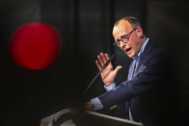 News Bilder des Tages POLITISCHER ASCHERMITTWOCH DER CDU THÜRINGEN MIT FRIEDRICH MERZ ** NUR FÜR REDAKTIONELLE ZWECKE ** EDITORIAL USE ONLY **<p>14 02 2024-Apolda: Politischer Aschermittwoch der CDU Thüringen in der Festhalle der Vereinsbrauerei Apolda im Foto: CDU-Voritzender Friedrich Merz ( Deutschland Thueringen Apolda Copyright: SaschaxFromm *** POLITICAL ASHER WEDNESDAY OF THE CDU THURINGIA WITH FRIEDRICH MERZ FOR EDITORIAL PURPOSES ONLY EDITORIAL USE ONLY p 14 02 2024 Apolda Political Ash Wednesday of the CDU Thuringia in the festival hall of the Vereinsbrauerei Apolda in the photo CDU chairman Friedrich Merz Germany Thuringia Apolda Copyright SaschaxFromm Copyright: SaschaxFromm doc7u55ze60kz8o3rvn1st ,EDITORIAL USE ONLY