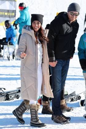 . 14 02 2024. Whistler, Canada. Prince Harry and Meghan Markle, the Duke and Duchess of Sussex, at a training camp in Whistler, Canada, during a one year to go event for next years Invictus Games.  xStephenxLockx xi-Imagesx IIM-24993-0046
