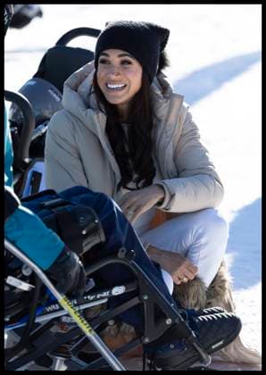 . 14 02 2024. Whistler, Canada. Prince Harry and Meghan Markle, the Duke and Duchess of Sussex, at a training camp in Whistler, Canada, as part of a series of one year to go events for next years Invictus Games.  xStephenxLockx xi-Imagesx IIM-24993-0077