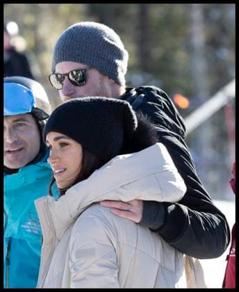 . 14 02 2024. Whistler, Canada. Prince Harry and Meghan Markle, the Duke and Duchess of Sussex, at a training camp in Whistler, Canada, as part of a series of one year to go events for next years Invictus Games.  xStephenxLockx xi-Imagesx IIM-24993-0090