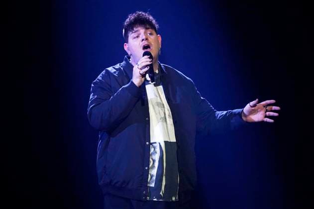 Isaak bei den Proben zur TV-Show Eurovision Song Contest - das Deutsche Finale 2024 im Filmstudio G in Berlin Adlershof. Berlin, 15.02.2024 *** Isaak during the rehearsals for the TV show Eurovision Song Contest the German Final 2024 at Filmstudio G in Berlin Adlershof Berlin, 15 02 2024 Foto:xT.xBartillax xFuturexImagex esc_4087