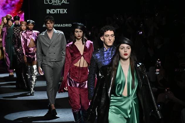Entertainment Themen der Woche KW07 Entertainment Bilder des Tages A model wears Paloma Suarez collection during Pasarela Cibeles Mercedes-Benz Fashion Week Madrid 2024 in Madrid, on Friday, 16 February 2024. Cordon Press 