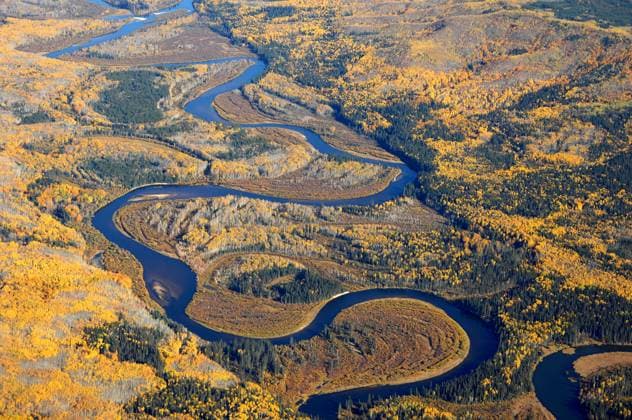 aerial, Clearwater River, NW of Lac La Loche, Saskatchewan Saskatoon  Copyright: x xAllxCanadaxPhotosx 1990-15452544