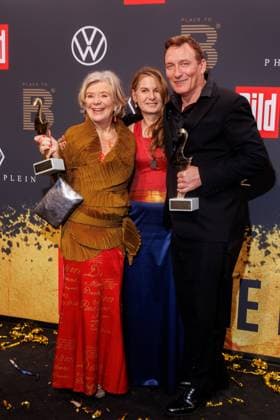 Bilder des Jahres 2024, Entertainment 02 Februar Entertainment Themen der Woche KW07 BILD Place to B X Constantin Film Party Jutta Speidel, Tanit Koch und Oliver Masucci bei der BILD Place to B X Constantin Film Party anlässlich der 74. Internationalen Filmfestspiele Berlin (Berlinale) im Borchardt Restaurant am 17.02.2024 in Berlin. *** BILD Place to B X Constantin Film Party Jutta Speidel, Tanit Koch and Oliver Masucci at the BILD Place to B X Constantin Film Party on the occasion of the 74th Berlin International Film Festival Berlinale at Borchardt Restaurant on 17 02 2024 in Berlin Copyright: xEventpressxKochanx