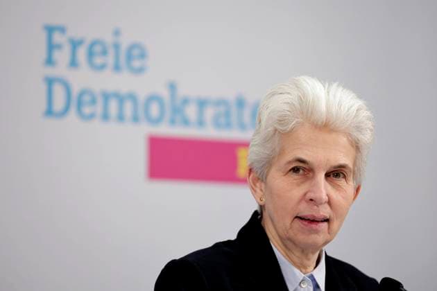 Marie-Agnes Strack-Zimmermann, FDP, MdB, Pressekonferenz nach den Gremiensitzungen, DEU, Berlin, 19.02.2024 *** Marie Agnes Strack Zimmermann, FDP, Member of the Bundestag, Press conference after the committee meetings, DEU, Berlin, 19 02 2024