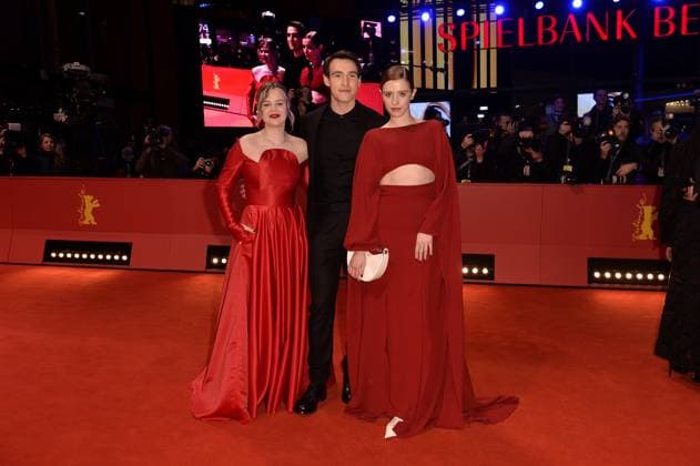 Margarita Stoykova, Anna Hardwicke und Katharina Stark bei der Praesentation der European Shooting Stars 2024 bei den 74. Internationalen Filmfestspielen in Berlin 19.02.2024 *** Margarita Stoykova, Anna Hardwicke and Katharina Stark at the presentation of the European Shooting Stars 2024 at the 74 Berlin International Film Festival 19 02 2024