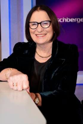 Irina Scherbakowa in der ARD-Talkshow maischberger im Studio Berlin Adlershof. Berlin, 20.02.2024