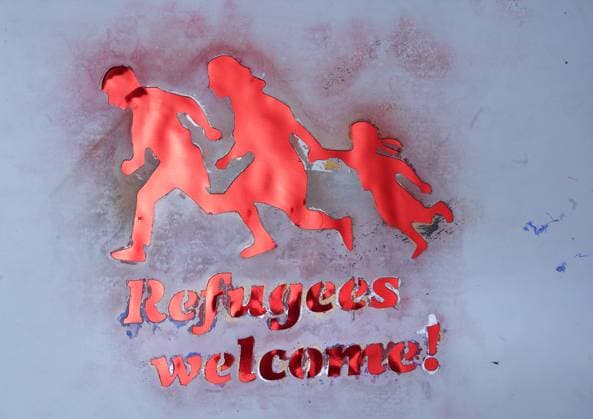 Demo GER, Berlin, 20240220, Demo in Berlin: Refugees welcome *** Demo GER, Berlin, 20240220, Demo in Berlin Refugees welcome